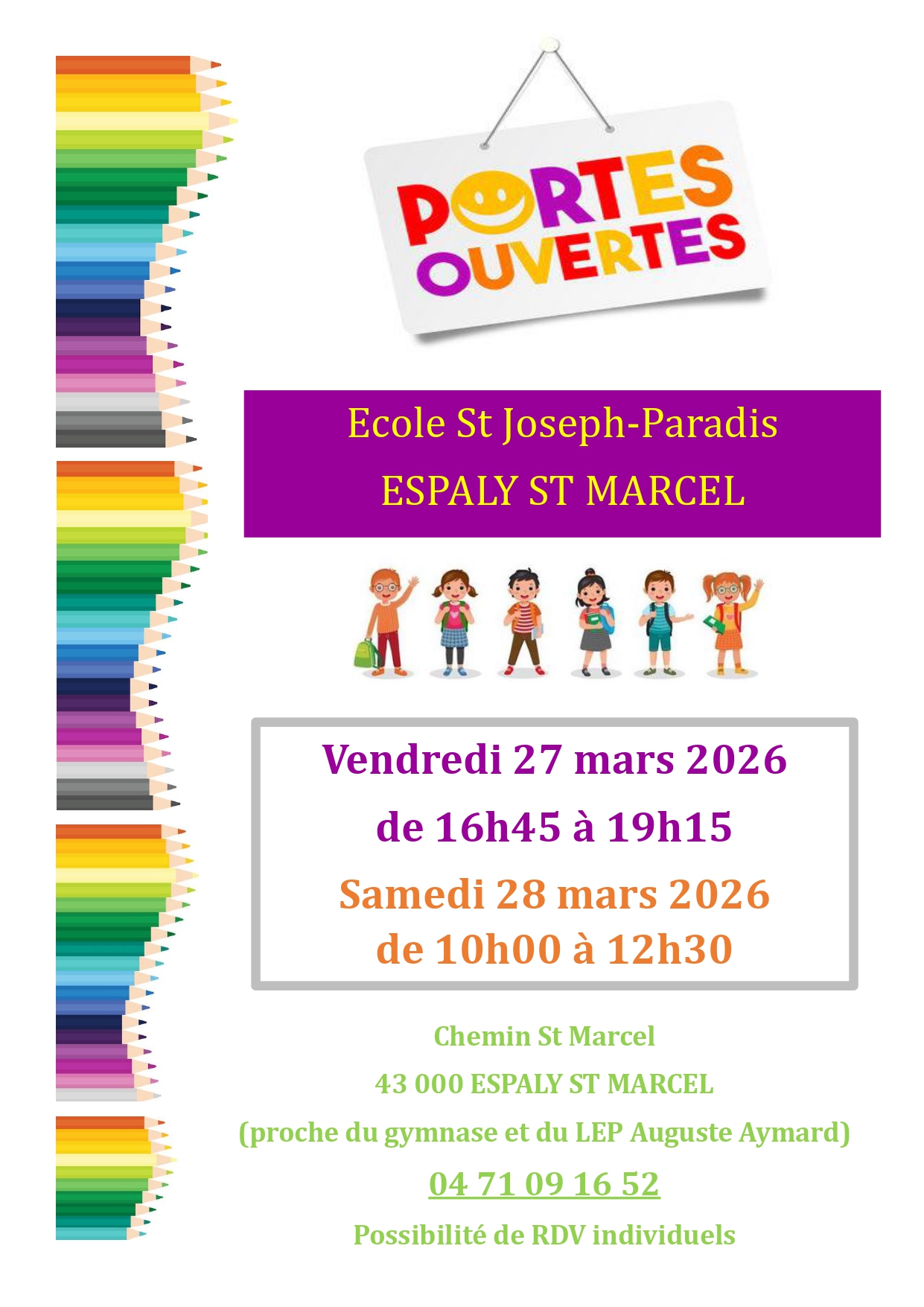 Portes ouvertes école 2026